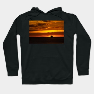 Boat at Sunset. Hoodie
